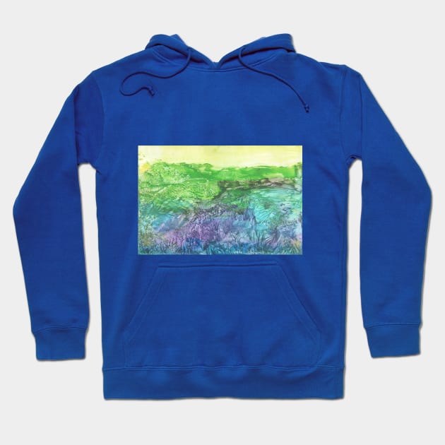 Fantastic landscape, nature. Encaustic wax art. Painting drawing Hoodie by grafinya